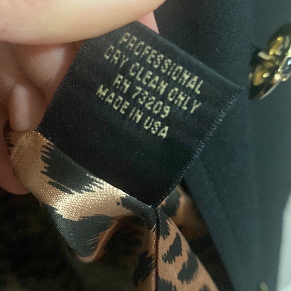 St John Black Trench Coat Size Large - Picture 7 of 10